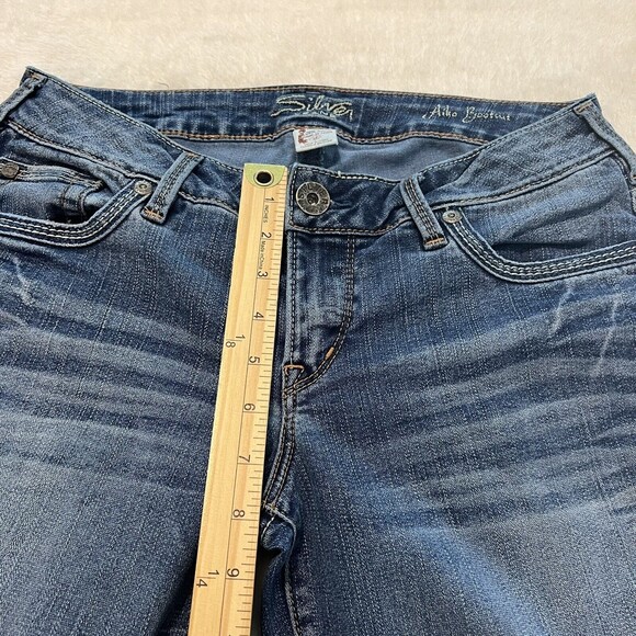 Silver Jeans Womens Aiko Bootcut Denim Jeans Low Rise Embroidered Sz W28/L31 - Picture 11 of 12